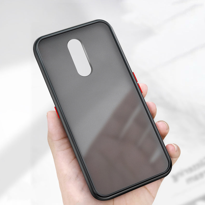 For OnePlus 7 Case Bakeey Armor Shockproof Anti-fingerprint Matte Translucent Hard PC&Soft TPU Edge Protective Case