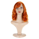 Black Finger Wave Wig Women Halloween Cosplay Curly Mid Synthetic Hair Short Wig