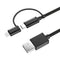 Xiaomi Youpin XM2001 2 in 1 Micro USB + Lightning for Data Cable for iPhone S8 Plus X
