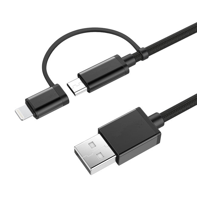 Xiaomi Youpin XM2001 2 in 1 Micro USB + Lightning for Data Cable for iPhone S8 Plus X