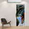 88X200CM PAG Imitative Door 3D Wall Sticker Fiery Dragon Tyrannosaurus Dinosaur Wall Decor Gift
