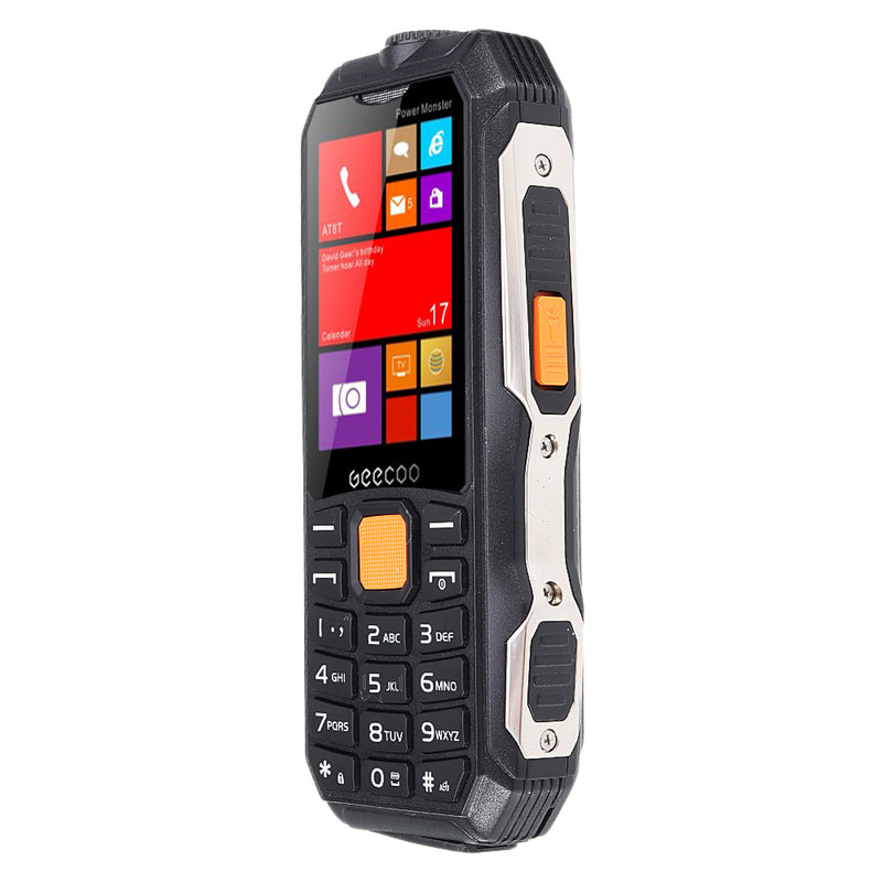 GEECOO Power Monster 2.4 Inch 5000mAh Power Bank With FM Flashlight Dual Camera Dual SIM Card  Dual Standby Feature Rggged Phone