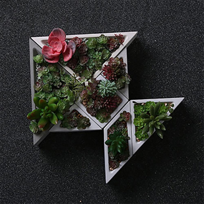 Silicone Flower Pot Mold Triangle Geometric Craft Succulent Plant Concrete Mould