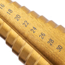 4-12/20/32mm HSS Golden Step Cone Drill Bit With Center Punch Tools Kit