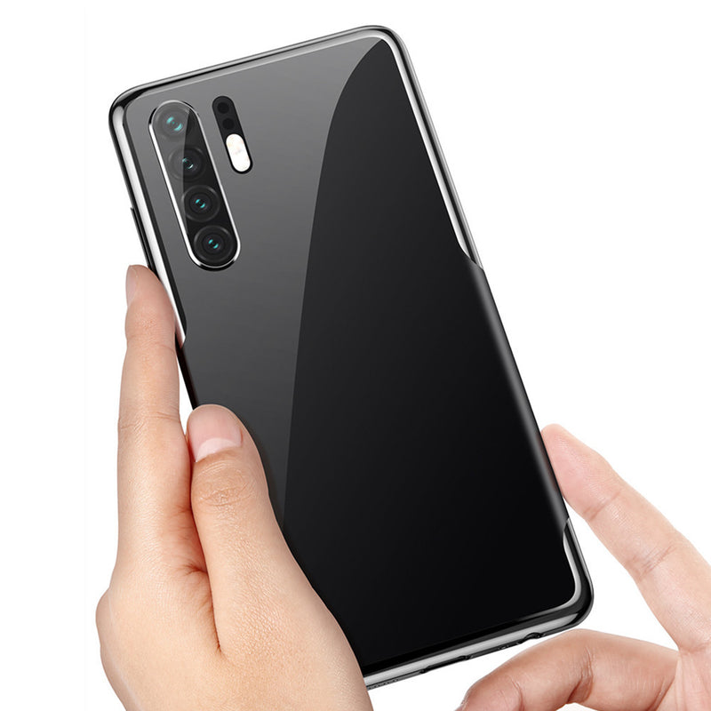 Baseus Transparent Plating Shockproof Soft TPU Back Cover Protective Case for Huawei P30 Pro