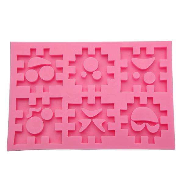 Blocks Expression Silicone Cookie Mold Fondant Cake Mould Creative Baking Accesseries