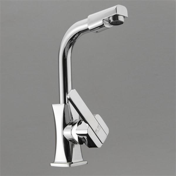 Flexible Chrome Brass Swivel Wash Water Spout Kitchen Sink Single Lever Faucet Mixer Tap