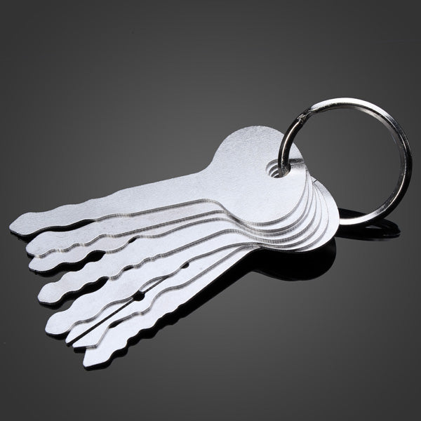 DANIU 7pcs Car Lock Opener Double Sided Lock Pick Set Locksmith Tools