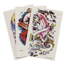 Colorful Fish Flower Pattern Totem Arm Back Temporary Tattoo Sticker Decal