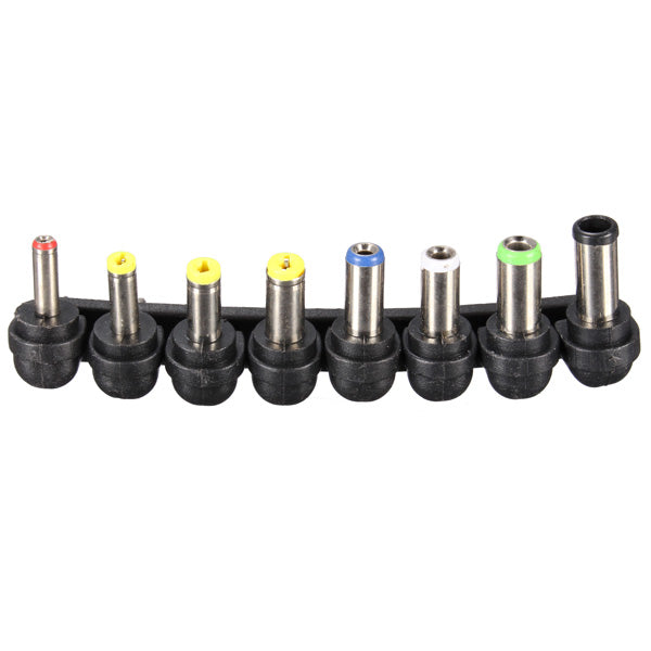 8Pcs Universal AC DC 2 Pin Power Adapter Tips for Power Charge Tester