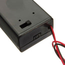 9V Battery Box Pack Holder With ON/OFF Power Switch Toggle Black