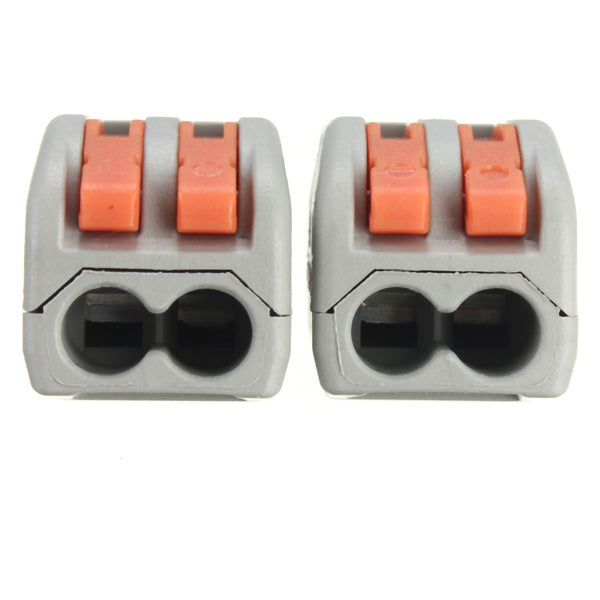10pcs Spring Lever Push Fit Reuseable Cable 2 Wire Pole Insulating Material