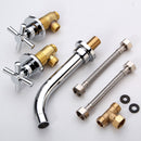 Chrome Brass Modern Wall Mounted 3 Hole Bath Faucet Tap