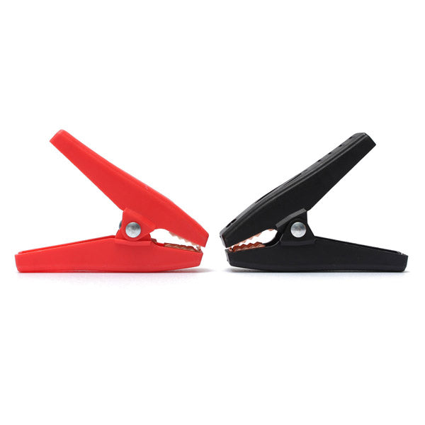 2 Pcs 90mm 100A Plastic Crocodile Alligator Car Battery Clip Clamp Anti-shorting Clip