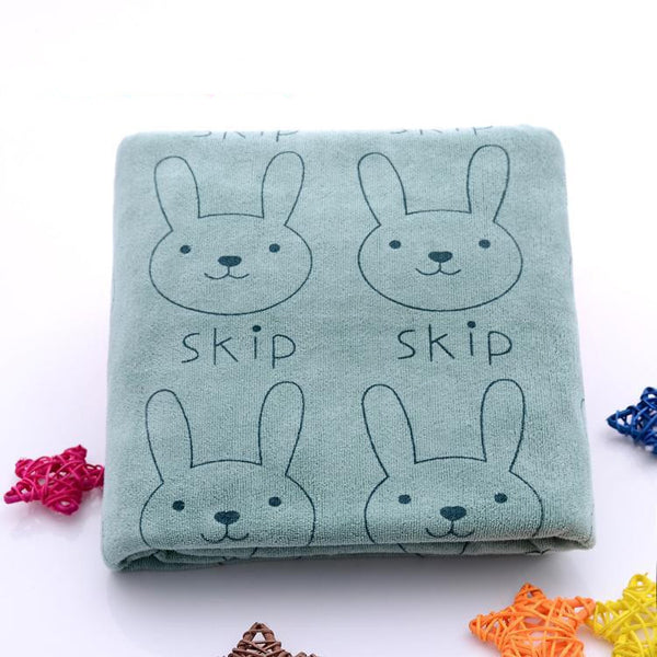 3pcs Soft Microfiber Baby Child Kids Bath Towels Brushed Strong Absorbent Dry Washcloth