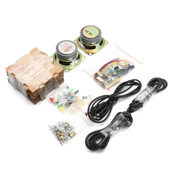 Geekcreit DIY Transparent Mini Amplifier Speaker Kit 65x65x70mm 3W Per Channel