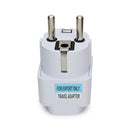 5Pcs Universal AU US UK to EU Europe Plug AC 250V Power Travel Adapter
