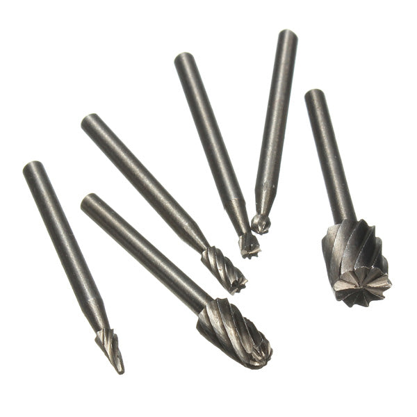 6pcs HSS Routing Wood Rotary Milling Cutter Tool Set