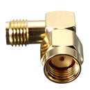 DANIU RP-SMA Male To SMA Female Jack Right Angle Crimp RF Adapter Connector
