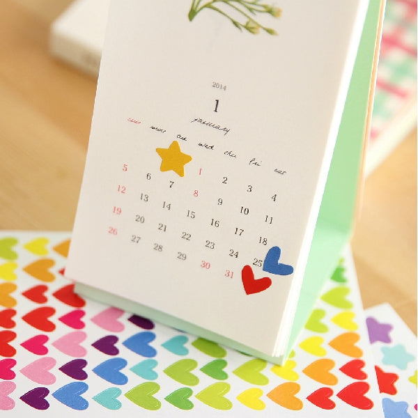 6 Sheet Colorful Rainbow Sticker Diary Planner Journal  Albums Photo
