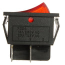5pcs Red Light 4 Pin DPST ON-OFF Rocker Boat Switch 13A/250V 20A/125V