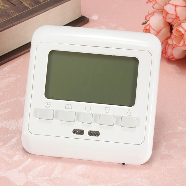 LCD Button Programmable Underfloor Heating Room Thermostat Floor Heating Control 0-35C