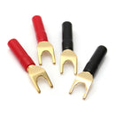 4Pcs Copper Gold Plated Adapter AV Audio Terminals Connectors For Speaker