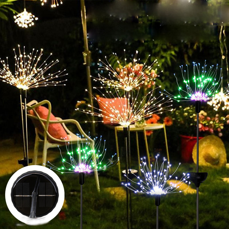 Solar Firework String Light 90/120/150 LED Lamp Outdoor Garden Party Decoration