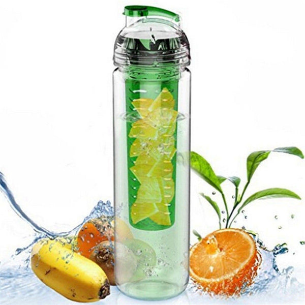 800ML Portable Clear Sport Fruit Infuser Water Cup Lemon Juice Bottle Filter