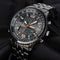 SKMEI 1032 Dual Display Digital Watch High Quality Stainless Steel Men Luminous Alarm Sport Watch