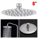360 6 Inch Round Stainless Steel Ultra Thin Rainfall Shower Head Bathroom Sprayer