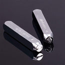 BENECREAT 12 PCS (6mm 1/4") Metal Design Stamps Punch Stamping Tool Electroplated Hard Carbon Steel Tools Stamp/Punch Metal Jewelry Leather Craft Tool