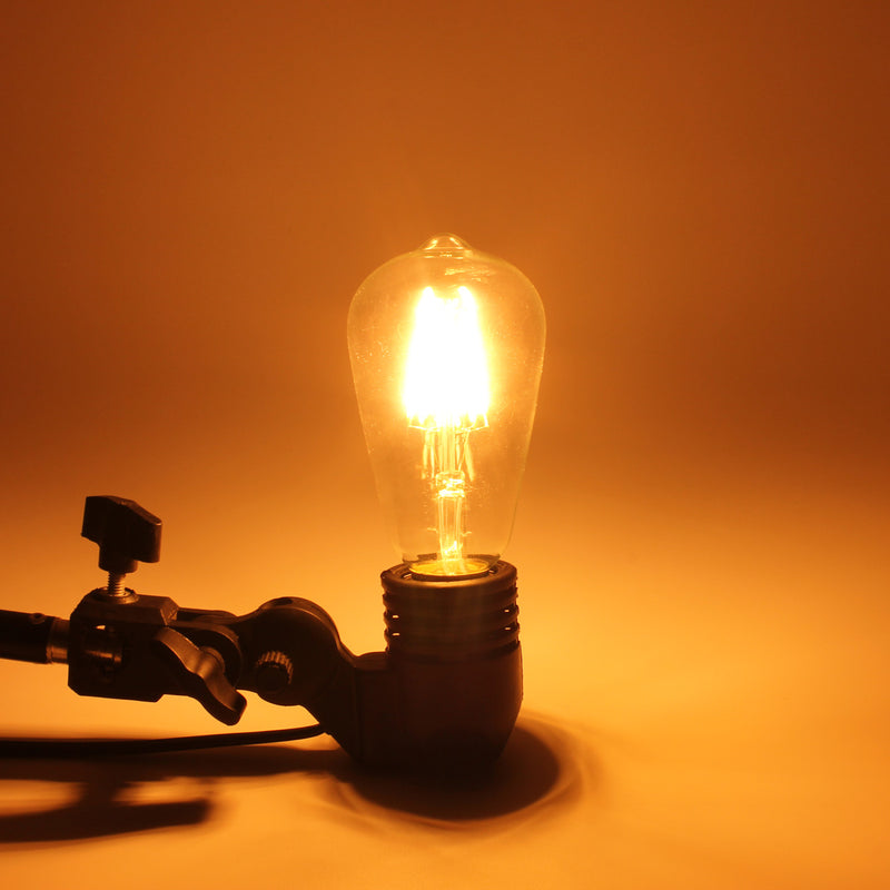 Kingso AC85-265V Non-dimmable Warm White 480LM E27 ST64 6W LED COB Light Bulb for Indoor Home