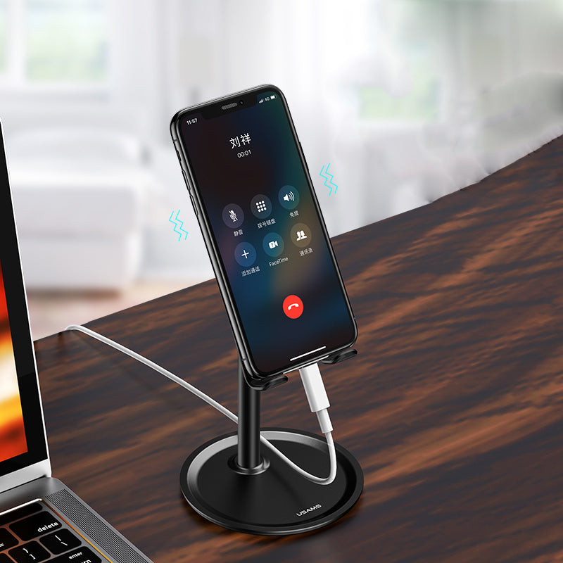 USAMS Aluminum Alloy Desktop Phone Holder Tablet Stand For Smart Phones Below 7.9 Inches iPad Mini iPhone XS Max
