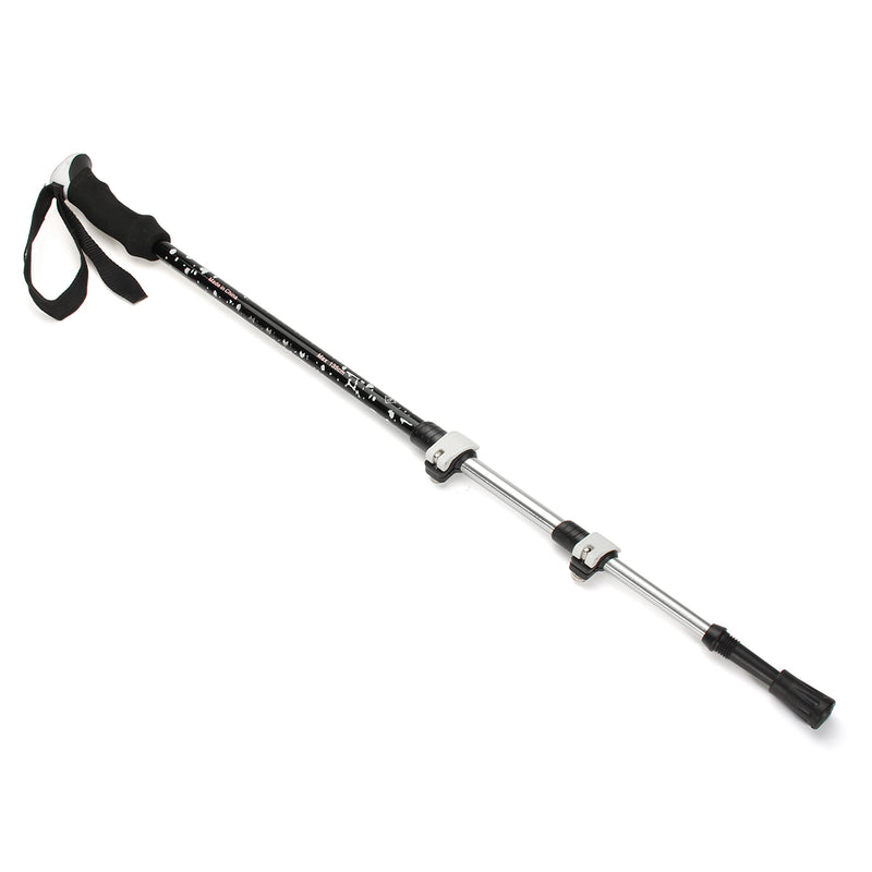 Adjustable 3-Section Hiking Walking Stick Trekking Pole Aluminum Alloy Alpenstock