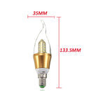 E14 Non-dimmable LED Bulb 4W SMD 2835 Pure White/Warm White Candle Flame Down Light Lamp AC 85-265V