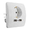 Excellway 1.5A/2A Dual USB Ports Wall Charger Power Adapter Socket Outlet Panel EU Plug Mount