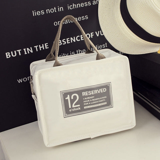 Waterproof Makeup Bag Portable PVC Lunch Bag Tote Bags Food Picnic Insulation Cooler Outdoor Ice Bag