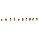 Suleve MXBN2 500Pcs M2/M2.5/M3 Metric Threaded Brass Knurl Round Insert Nut Assortment Set