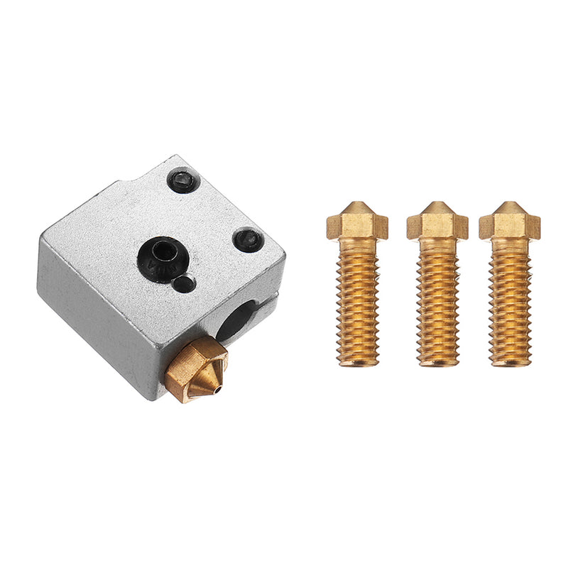 3D Printer 0.6/0.8/1.0/1.2mm Volcano Nozzle + Heating Block Part Kit for 1.75mm Filament