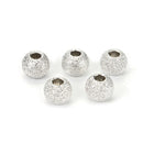 s925 5pcs Sterling Silver Loose Beads Bracelet Round Handmade DIY Jewelry