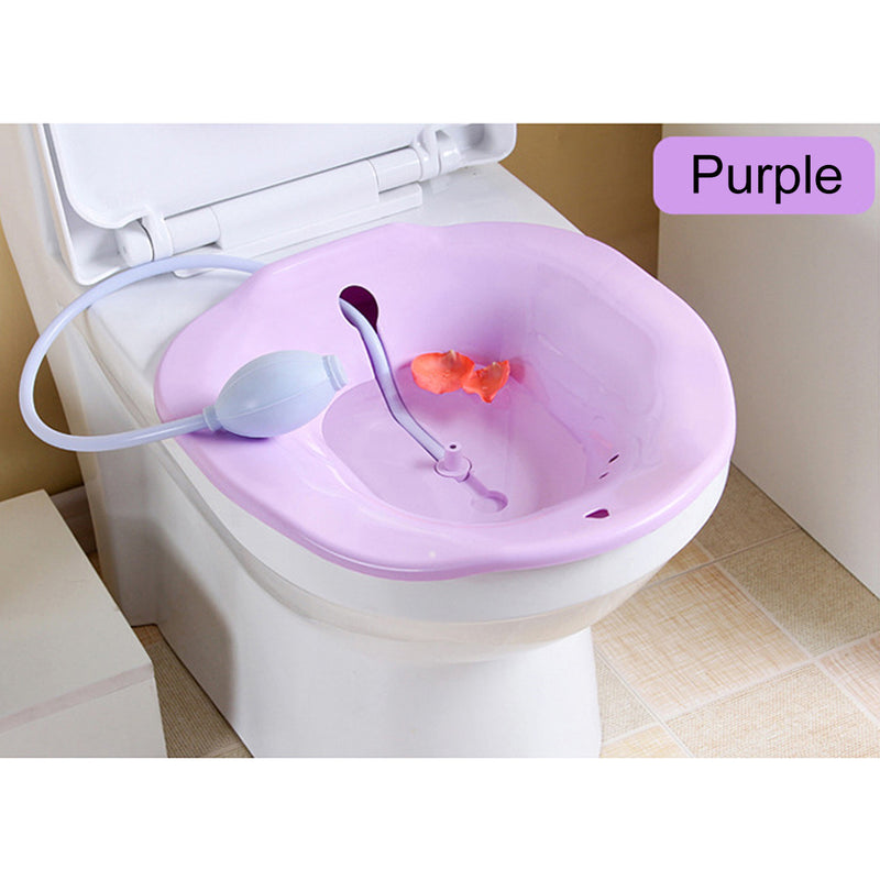 2.5L Portable Bidet Sitz Bath Tub Washing Nursing Basin Kit With Sprayer On Toilet