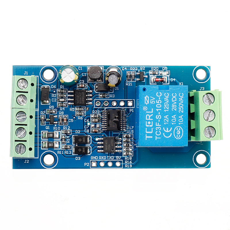 Modbus RTU 7-24V Relay Module RS485/TTL 1-way Input and Output with Anti-reverse Protection
