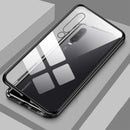 BAKEEY Magnetic Adsorption Metal Bumper Tempered Glass Flip Protective Case for HUAWEI P30