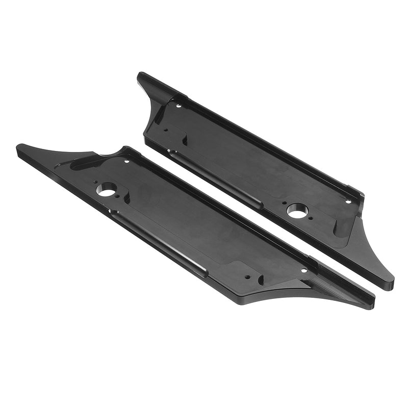 Black Hard Saddle Bag Bags Latch Cover Face For Harley Touring Glide 1993-2013
