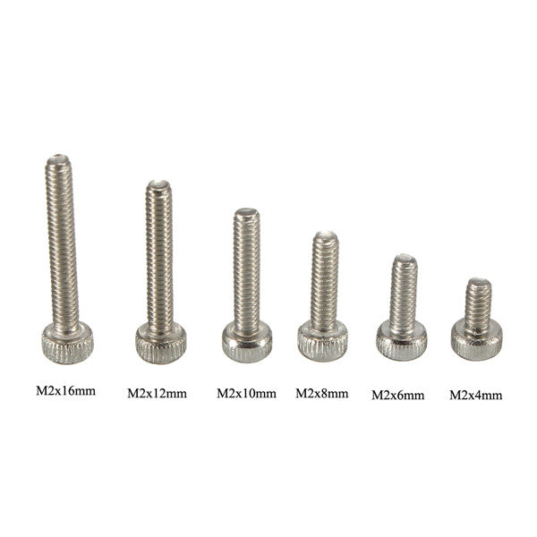 Suleve M2SS1 M2 Stainless Hex Socket Cap Head Screws Allen bolt Nut Assortment Kit 180pcs