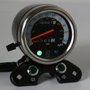 Motorcycle Odometer Speedometer LCD Digital Gauge W/ Light USB Charger Interface For Cafe Racer