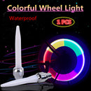 Tire Valve Stem Light Bicycle Warning Light Colorful Wheel Bike
