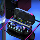 V10 Three Digital Display TWS Wireless bluetooth 5.0 Earbuds Earphone Waterproof Bass Headset with Charging Box