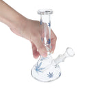 7.28" Reusable H ookah Water Pipe B ong Glass Beaker Filter Clear Shisha T obacco Straw